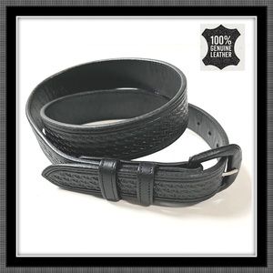 Black Leather Belt Unisex
